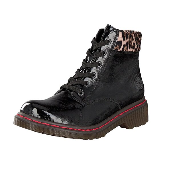 Rieker Damen Schn&uuml;rboot schwarz