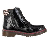 Rieker Damen Schn&uuml;rboot schwarz