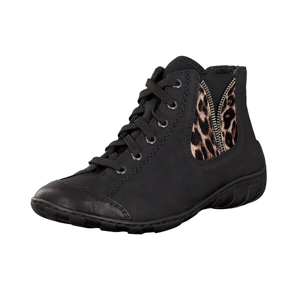 Rieker Damen Schn&uuml;rboot schwarz