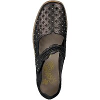 Rieker Damen Slipper schwarz