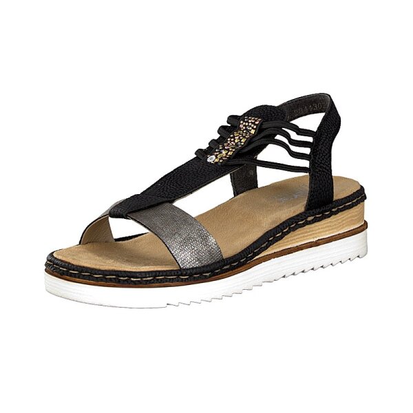 Rieker Damen Sandale schwarz