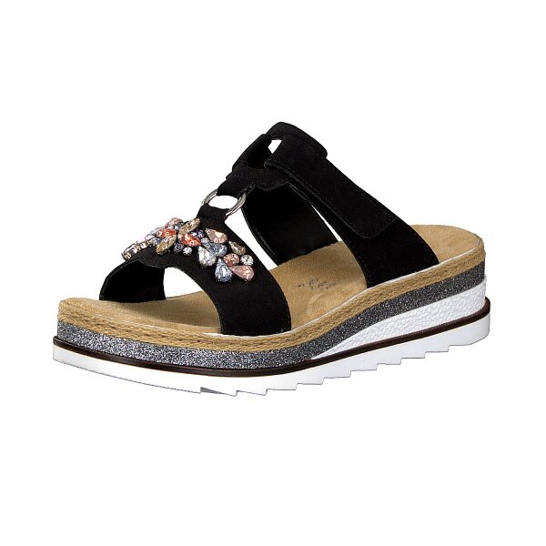 Rieker Damen Pantolette schwarz