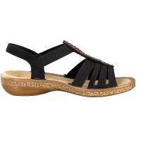 Rieker Damen Sandale schwarz
