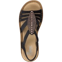Rieker Damen Sandale schwarz