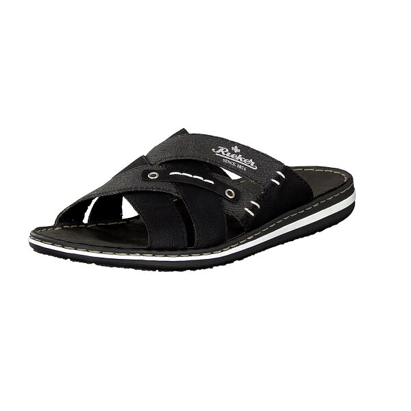 Rieker Herren Pantolette schwarz