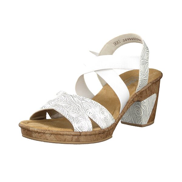 Rieker Damen Sandalette wei&szlig;
