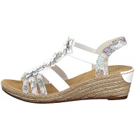 Rieker Damen Sandalette weiß