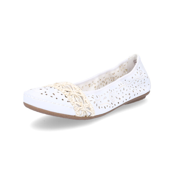 Rieker Damen Ballerina wei&szlig;