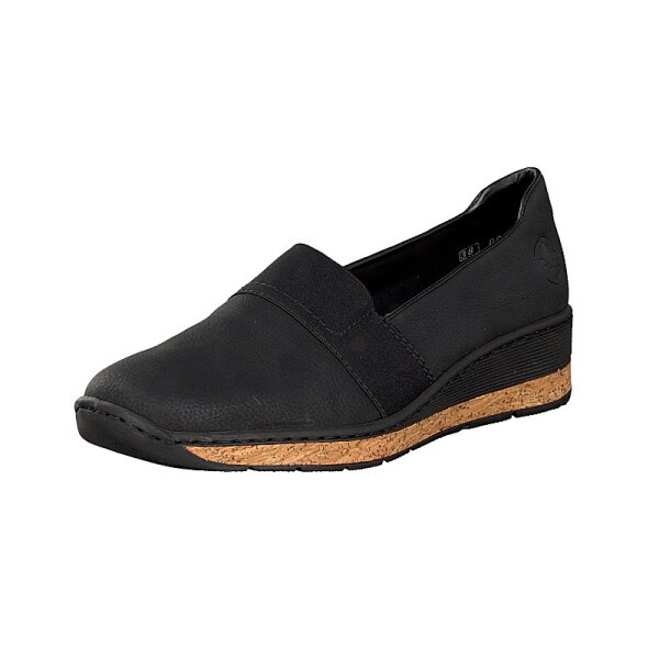 Rieker Damen Slipper schwarz