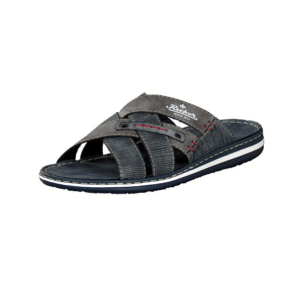 Rieker Herren Pantolette blau