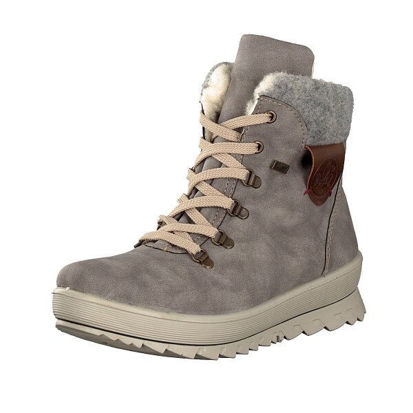 Rieker Damen Schn&uuml;rboot grau