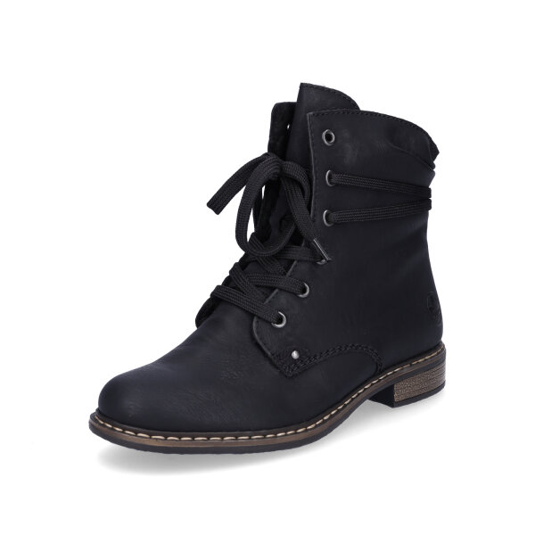 Rieker Damen Schn&uuml;rboot schwarz