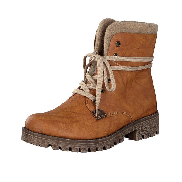 Rieker Damen Schn&uuml;rboot braun