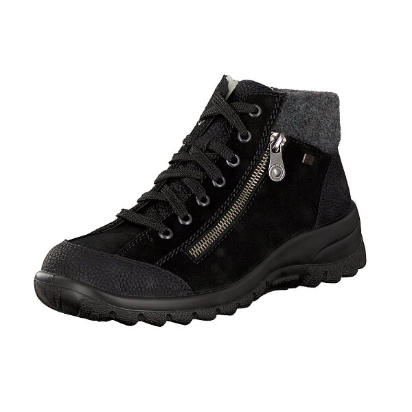 Rieker Damen Schn&uuml;rboot schwarz