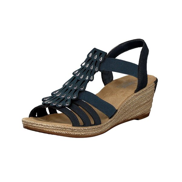 Rieker Damen Sandalette blau