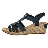 Rieker Damen Sandalette blau