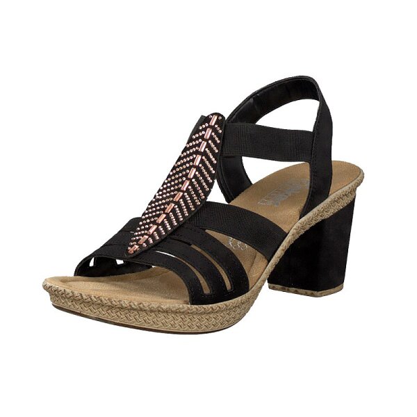 Rieker Damen Sandalette schwarz