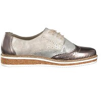 Rieker Damen Schn&uuml;rschuh metallic