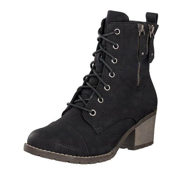 Rieker Damen Schn&uuml;rboot schwarz