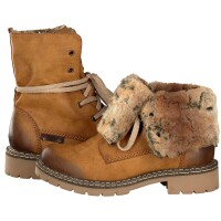 Rieker Damen Schn&uuml;rboot braun