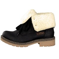 Rieker Damen Schn&uuml;rboot schwarz