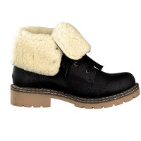 Rieker Damen Schn&uuml;rboot schwarz