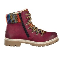 Rieker Damen Schn&uuml;rboot rot