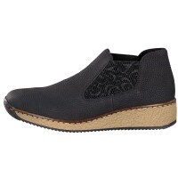 Rieker Damen Slipper schwarz