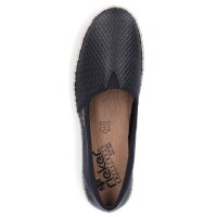 Rieker Damen Leder Slipper schwarz