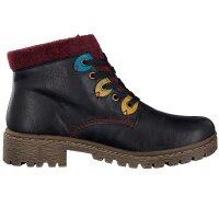 Rieker Damen Schn&uuml;rboot schwarz