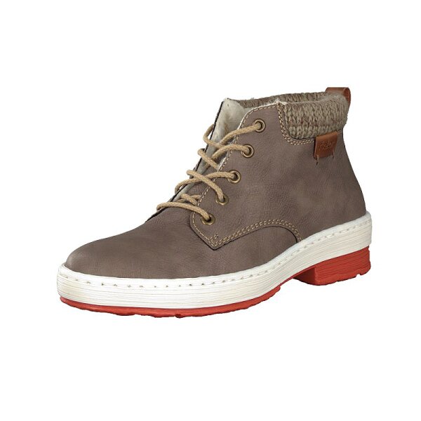 Rieker Damen Schn&uuml;rboot beige
