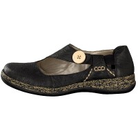 Rieker Damen Slipper schwarz