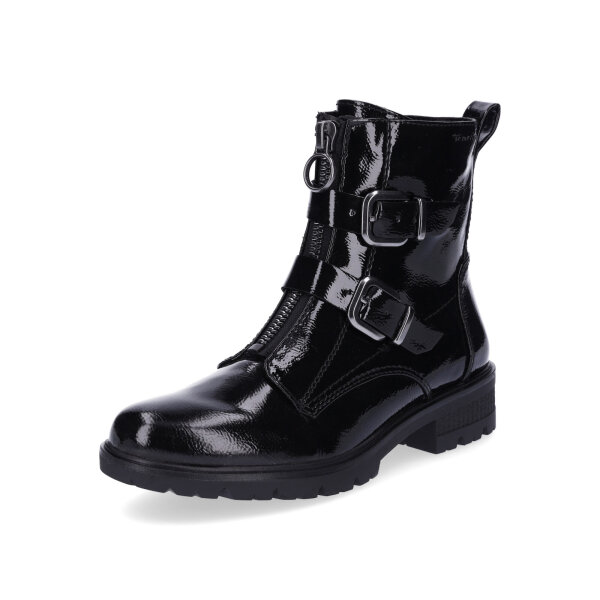 Tamaris Damen Boot schwarz Lack