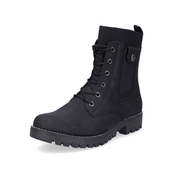 Rieker Damen Schn&uuml;rboot schwarz