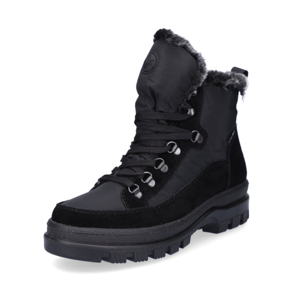 Rieker Damen Schn&uuml;rboot schwarz