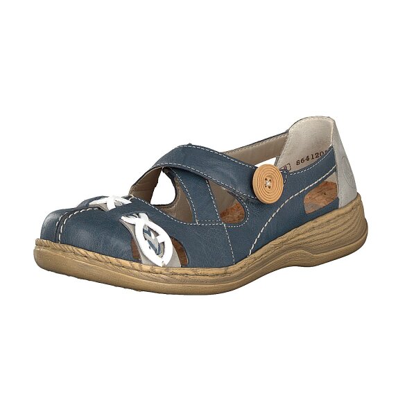 Rieker Damen Slipper blau