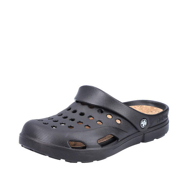 Rieker Herren Clog schwarz