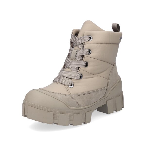 Caprice Damen Nylon Schn&uuml;rboot beige