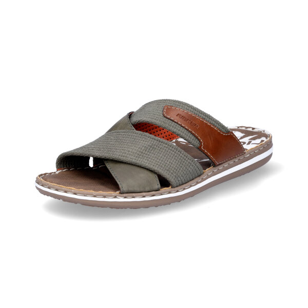 Rieker Herren Pantolette gr&uuml;n