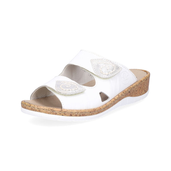 Rieker Damen Pantolette wei&szlig;