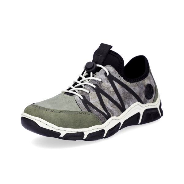 Rieker Damen Slipper gr&uuml;n kombi