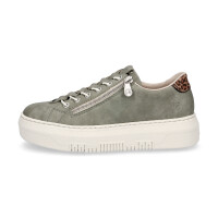Rieker Damen Plateau Sneaker grün leo