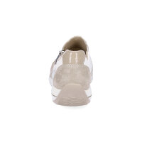 Rieker Damen Leder Slipper weiß beige