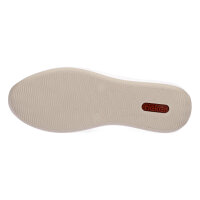 Rieker Damen Leder Slipper weiß beige