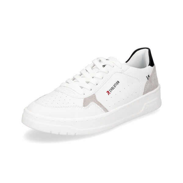 Rieker Evolution Herren Leder Sneaker wei&szlig;