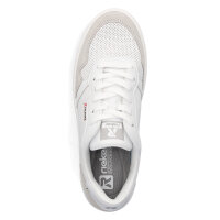 Rieker Evolution Damen Leder Sneaker wei&szlig; beige