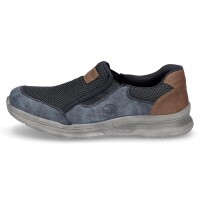 Rieker Herren Slipper blau braun