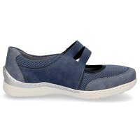Rieker Damen Mesh Slipper blau