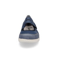 Rieker Damen Mesh Slipper blau