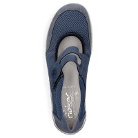 Rieker Damen Mesh Slipper blau